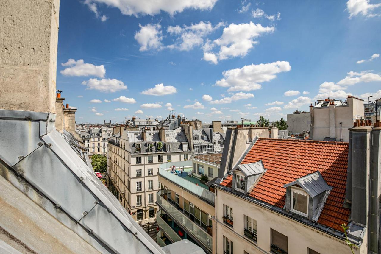 Paris Centre Dernier Etage Vue Ascenseur Apartment Luaran gambar
