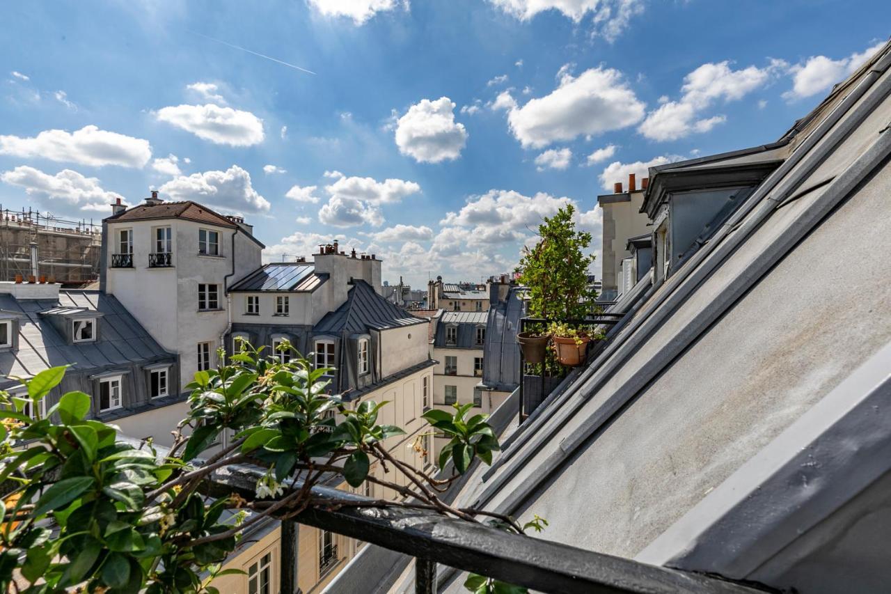 Paris Centre Dernier Etage Vue Ascenseur Apartment Luaran gambar